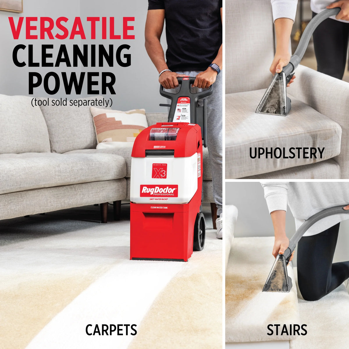 Rug Doctor X3 Commercial Carpet Cleaner - Pro Pet Pack, Includes 48 oz. Pet Cleaner