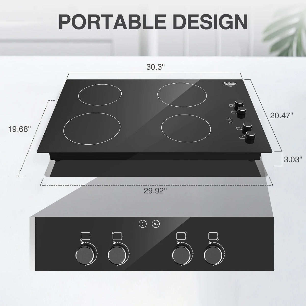 VBGK Induction Cooktop 30 inch 5 Burner Electric Hot Plate for Cooking Electric Induction Cooktop 240v, 99 Minutes Timer and Auto Shutdown Induction Burner,Child Lock