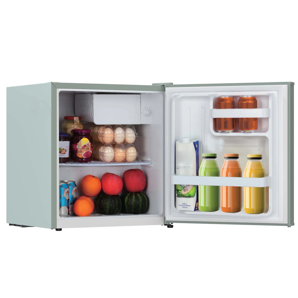 Frigidaire 1.6 cu ft retro compact fridge built in side bottle opener-W: 19.01" x L: 18.7" X H: 19.8" (Azure)