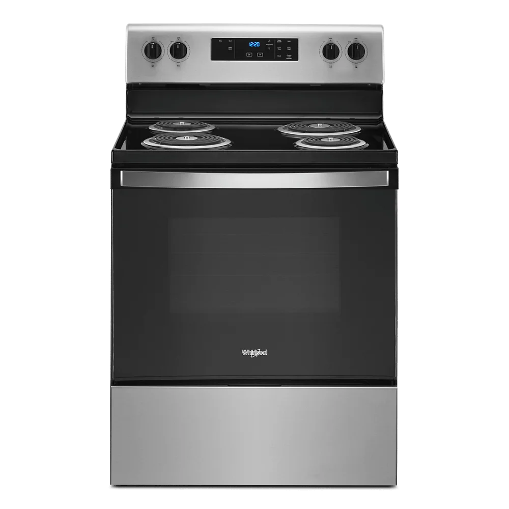 WHIRLPOOL WFC150M0JW 30" freestanding coil electric range