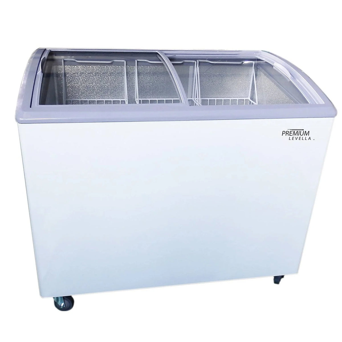 Premium Levella 7.4 cu. ft. Curved Glass Top Chest Freezer White (PFR740G)