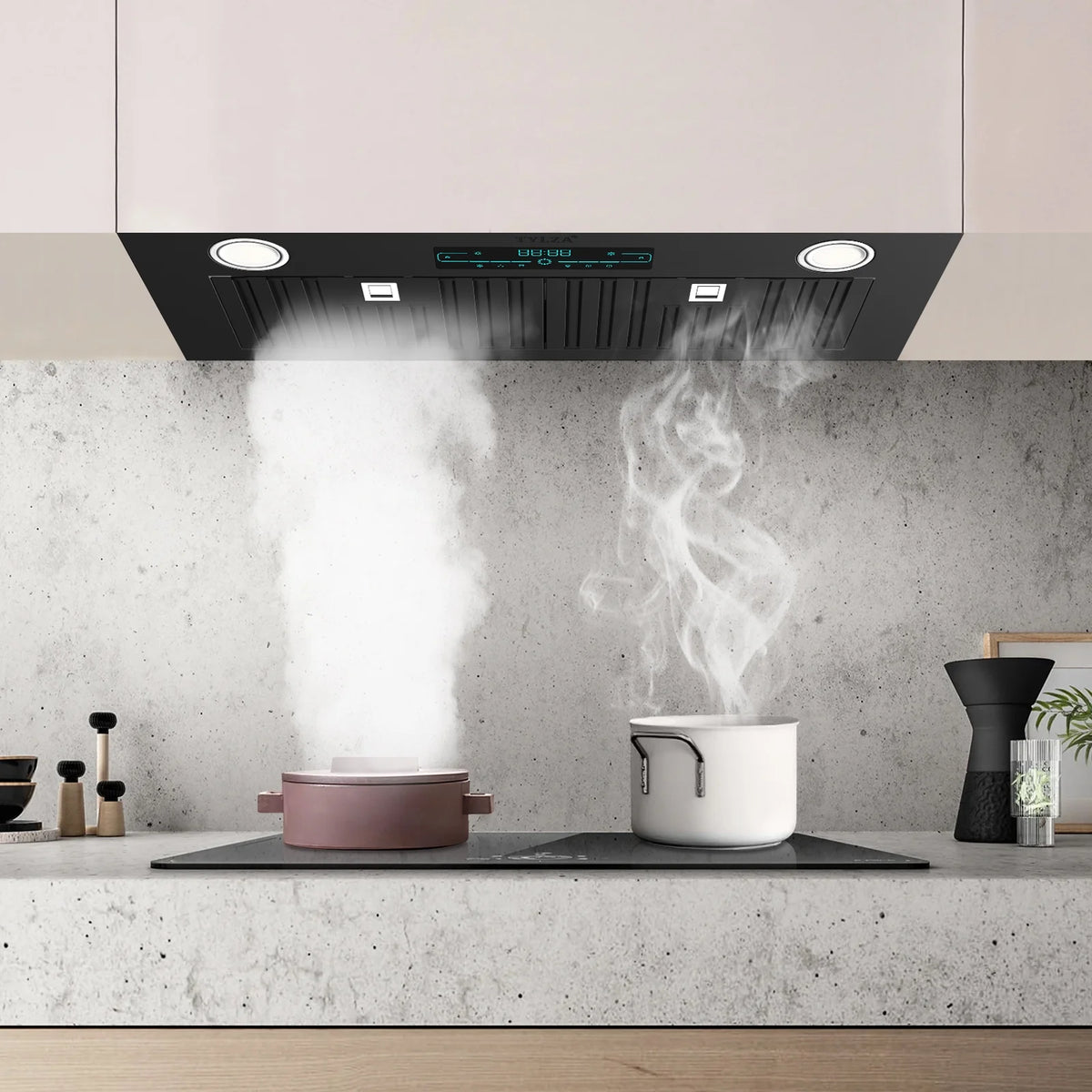 30" Under Cabinet Range Hood Kitchen Stove Vent Hood, with 900 CFM, 4 Speed Gesture Sensing&Touch Control Panel