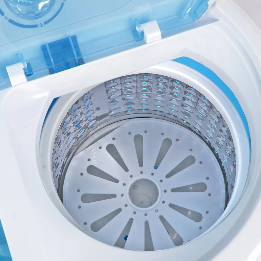 SuperDeal Compact Lightweight Twin Tub Washing Machine Top Load 6lbs Washer 4lbs Dryer