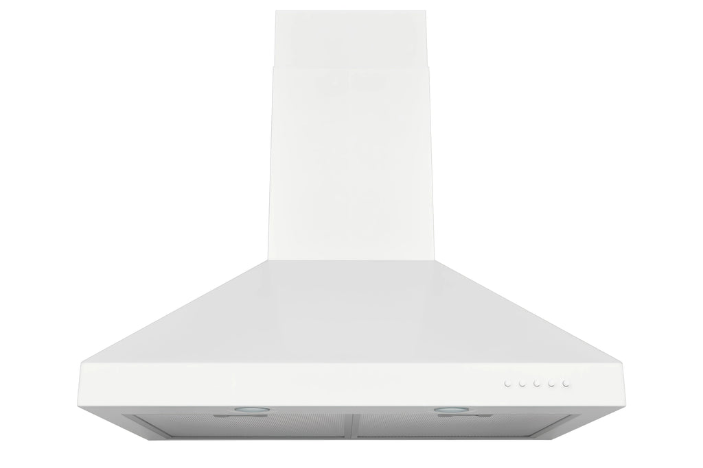 Hauslane Chef Series Base Model WM-530 30" Convertible Wall Mount Chimney Range Hood 120V in Matte White