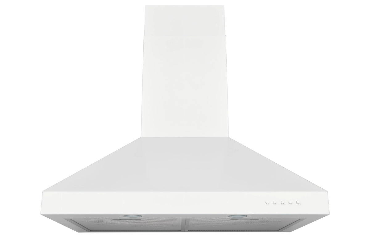 Hauslane Chef Series Base Model WM-530 30" Convertible Wall Mount Chimney Range Hood 120V in Matte White