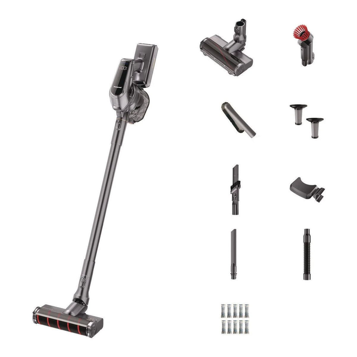 Honeywell Aeromax Pro VC16 Cordless Vacuum, 8.5" Cleaning Path, Dark Silver