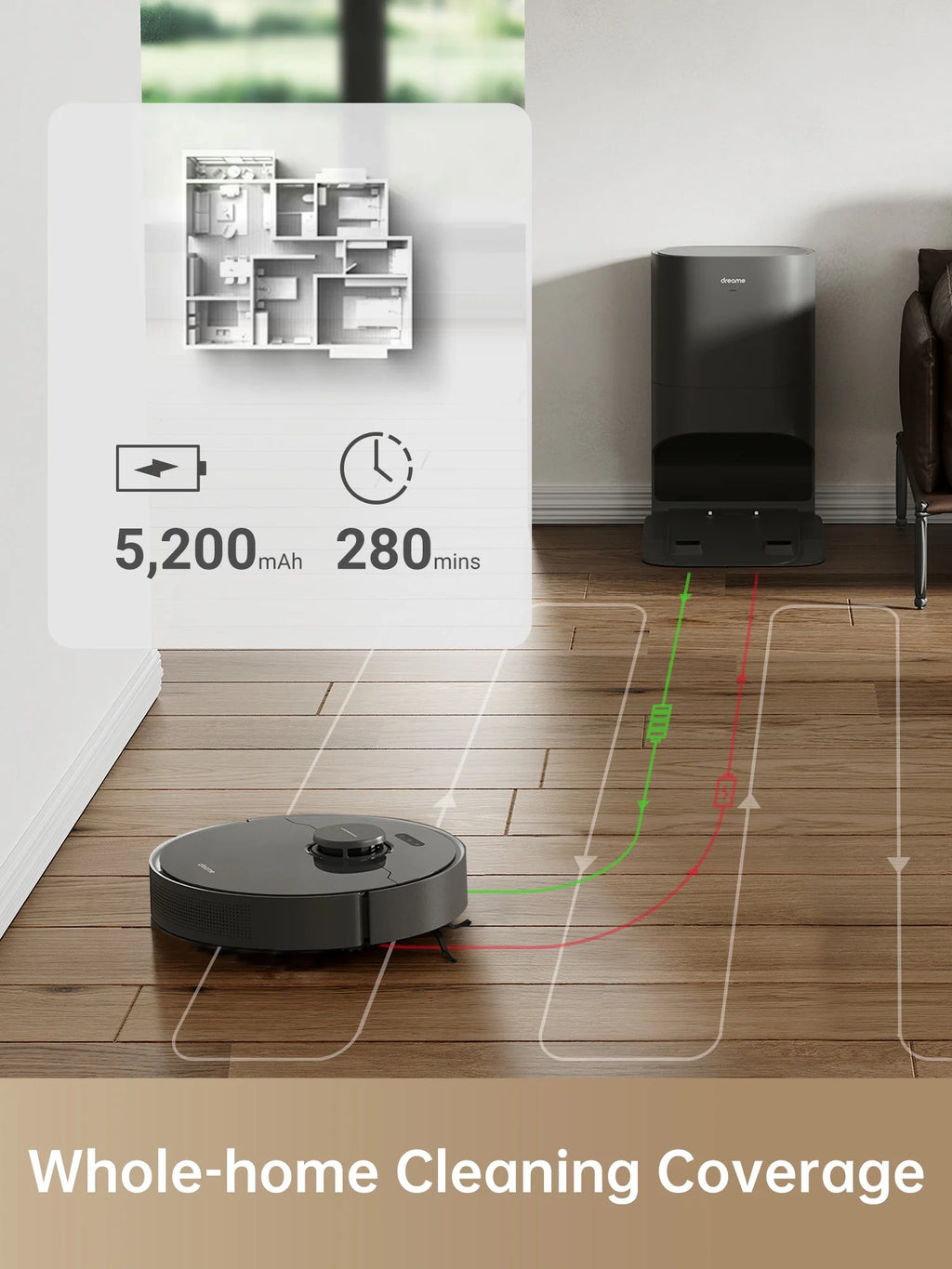 Dreame 3-in-1 Robot Vacuum and Mop, Advanced AI and LiDAR Navigation, Self-Emptying Base, D10s Plus