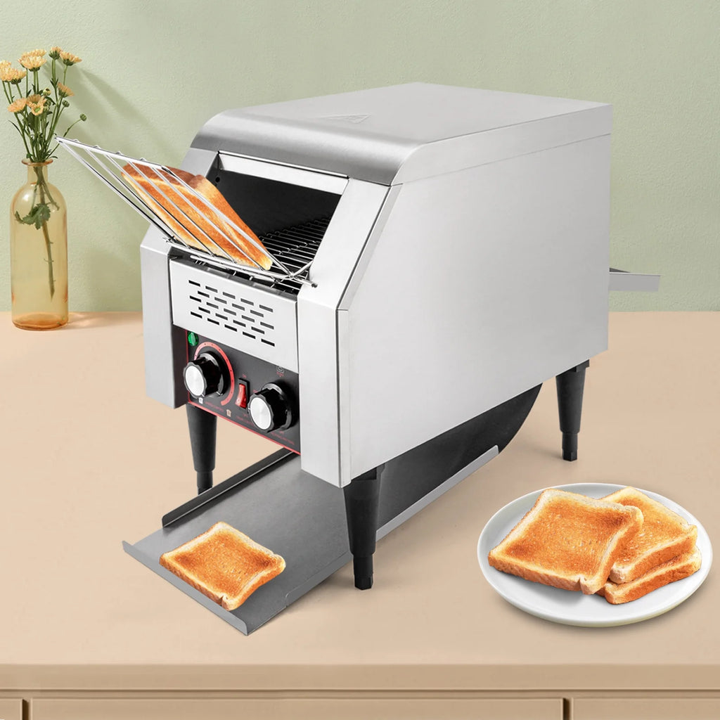 High Efficiency Commercial Conveyor Toaster with 7 Speeds and 3 Modes, 150-450 Slices per Hour, Ideal for Cafes, Buffets, and Coffee Shops