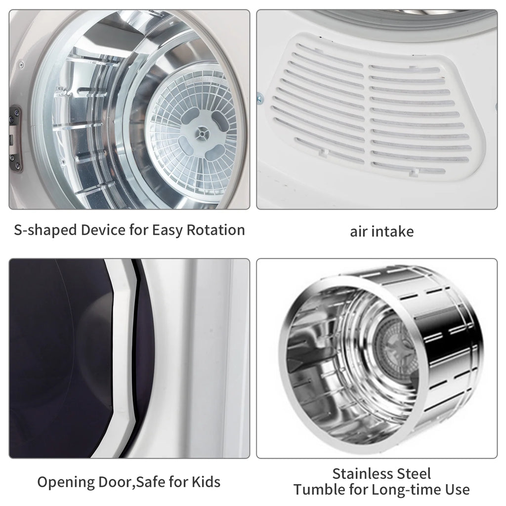 Ktaxon 1.6 cu. ft. Compact Electric Dryer, White