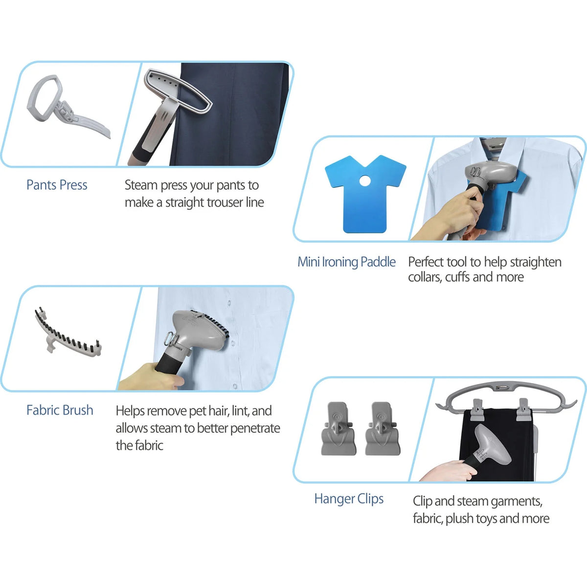 SALAV? GS45-DJ Professional Series Dual Bar Garment Steamer with Foot Pedals, Silver