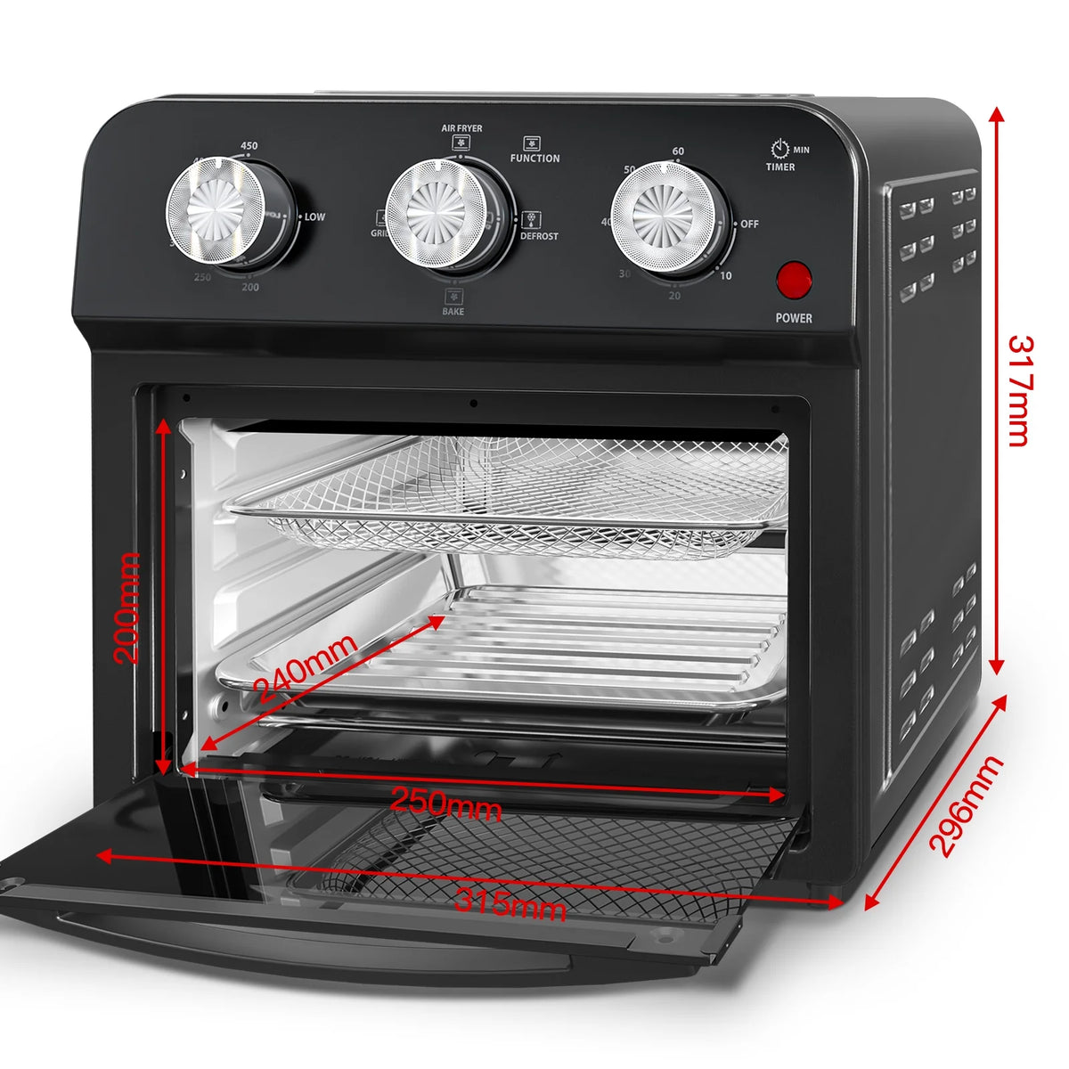 Segmart Air Fryers Oven, 5.3Qt Air Fryer with Viewing Window, 7 Presets, Digital Touchscreen, Dishwasher-Safe Basket, 1350W, Cream White