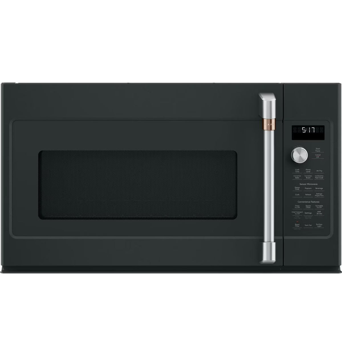 Café CVM517P3RD1 1.7 Cu. Ft. Matte Black Convection Over-the-Range Microwave with Air Fry