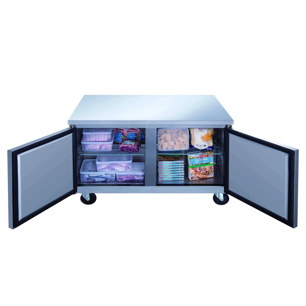 DUC48F 2-Door Undercounter Freezer in Stainless Steel