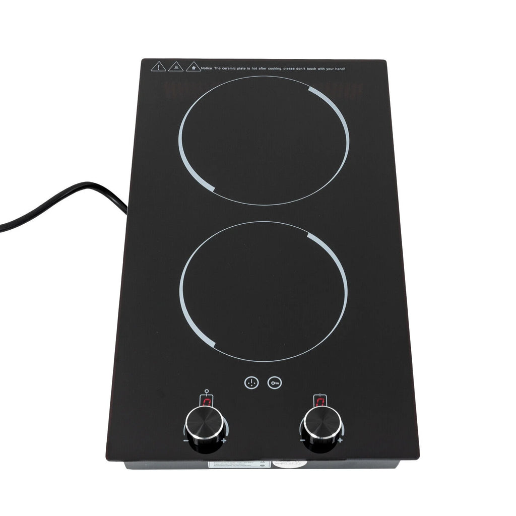 2100W Electric Induction Cooktop Stove Top 2-Burner Touch Control + Child Lock