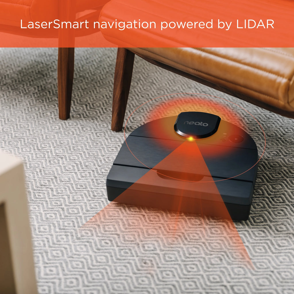 Neato D8 Intelligent Robot Vacuum Wi-Fi Connected with LIDAR Navigation in Indigo