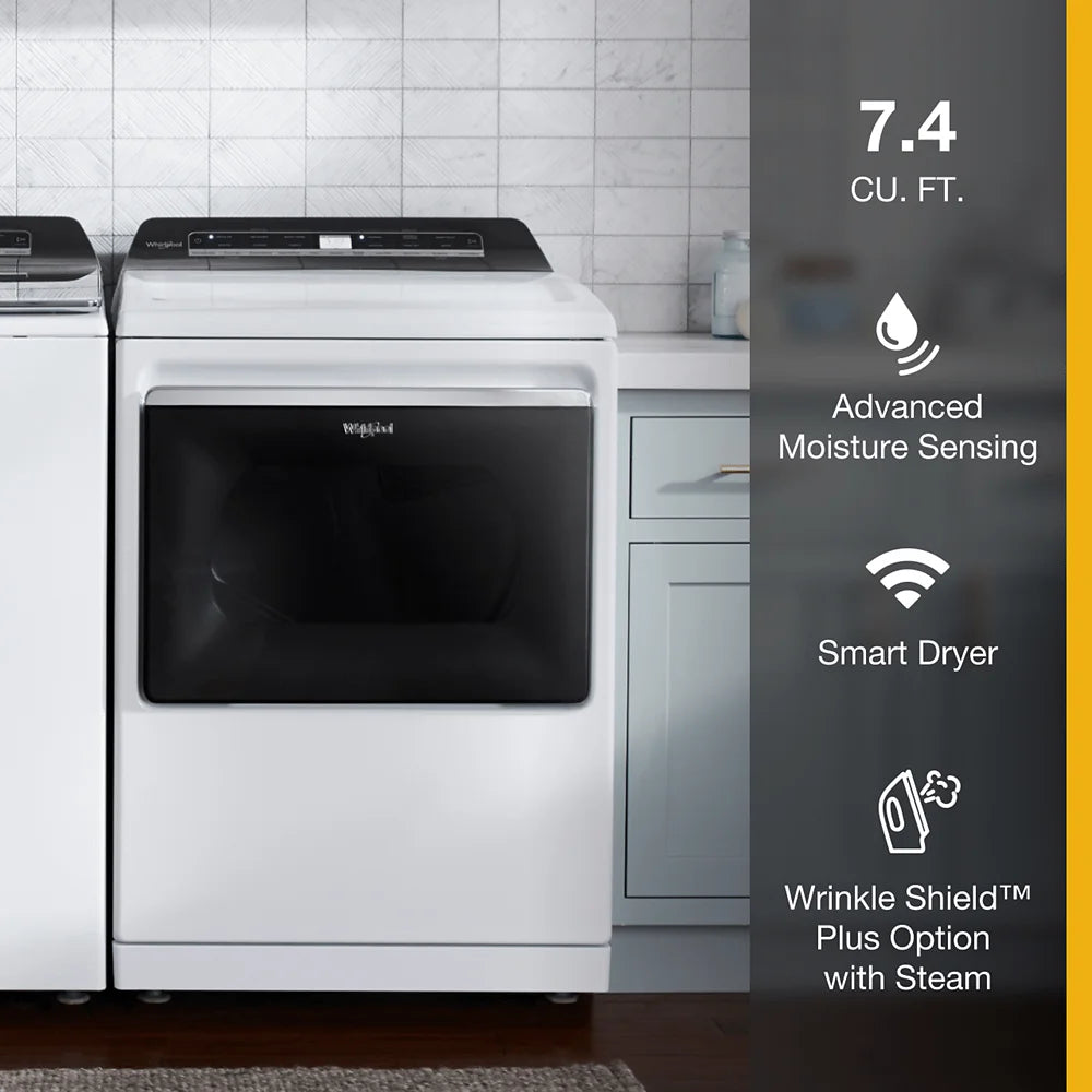 WHIRLPOOL WED8127LW top load matching electric dryer
