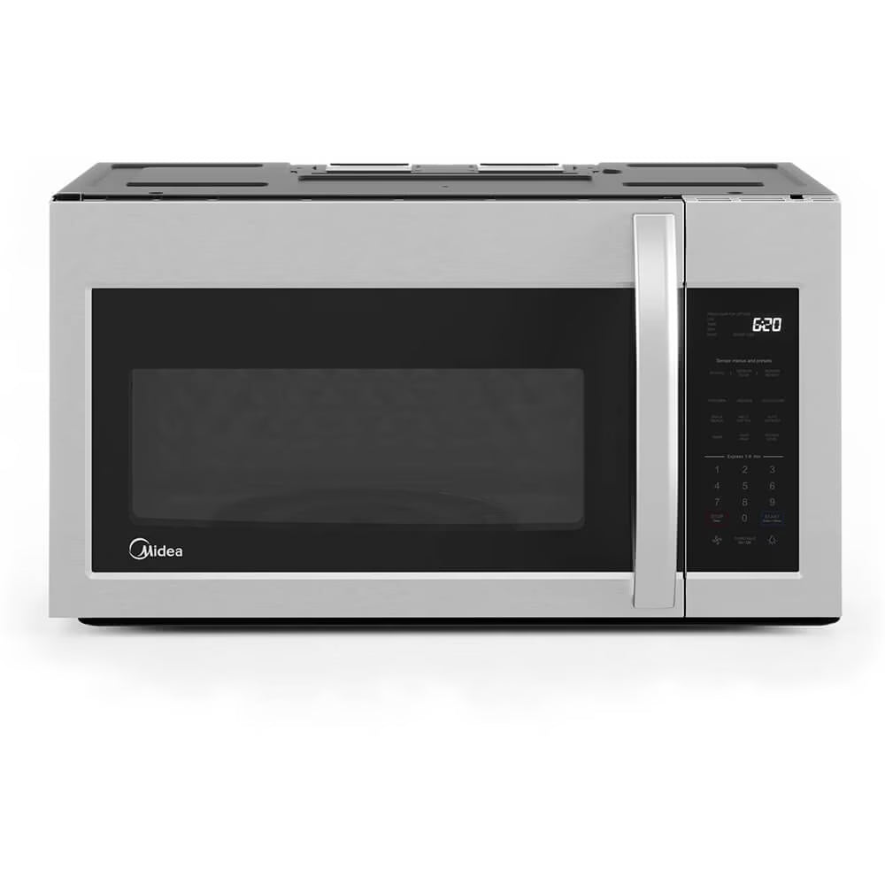 Midea Over The Range Microwave Oven with Sensor Cooking, 1.7?Cu. ?Ft., Stainless Steel, MMO17S3AST
