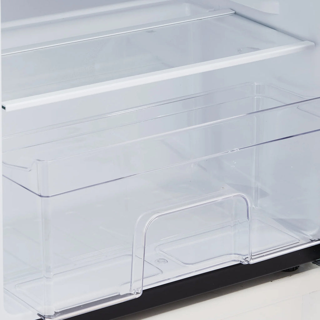 Yesurprise 3.2 Cu. Ft Mini Fridge with Freezer Small Refrigerators Double Door Stainless Steel 5 Thermostat Compact Internal Freezer with Crisper Drawer 90L