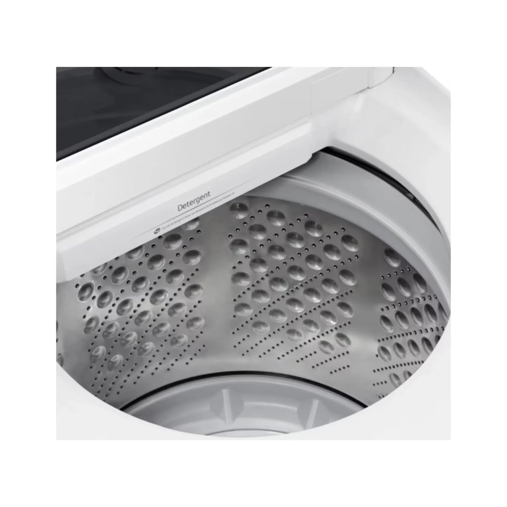 LG 27 Inch Smart Top Load Washer with 5.0 cu ft Capacity, Smart Pairing,Powerful Jet Spray, and Electronic Controls in White WT8200CW