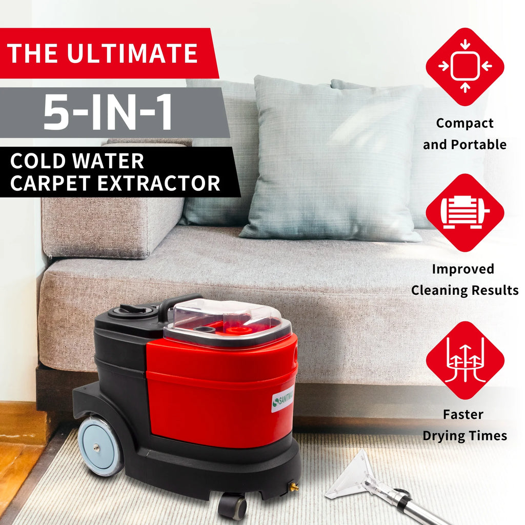 Carpet and Upholstery Extractor Cleaning Machine, Powerful 1.07 HP Motor, 3.7-gal Tank