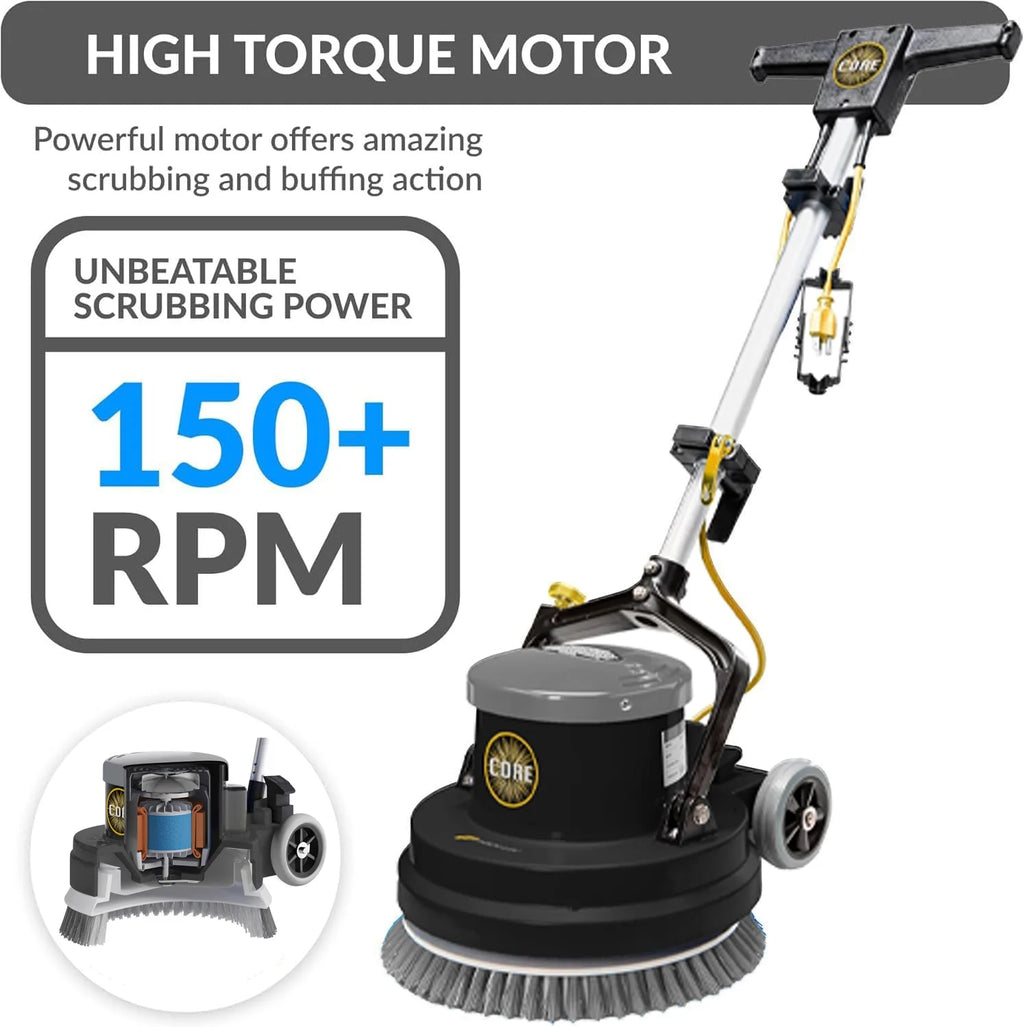 Prolux PLC15 15" Loaded Heavy Duty Single Pad Commercial Polisher Floor Buffer Machine Scrubber Loaded