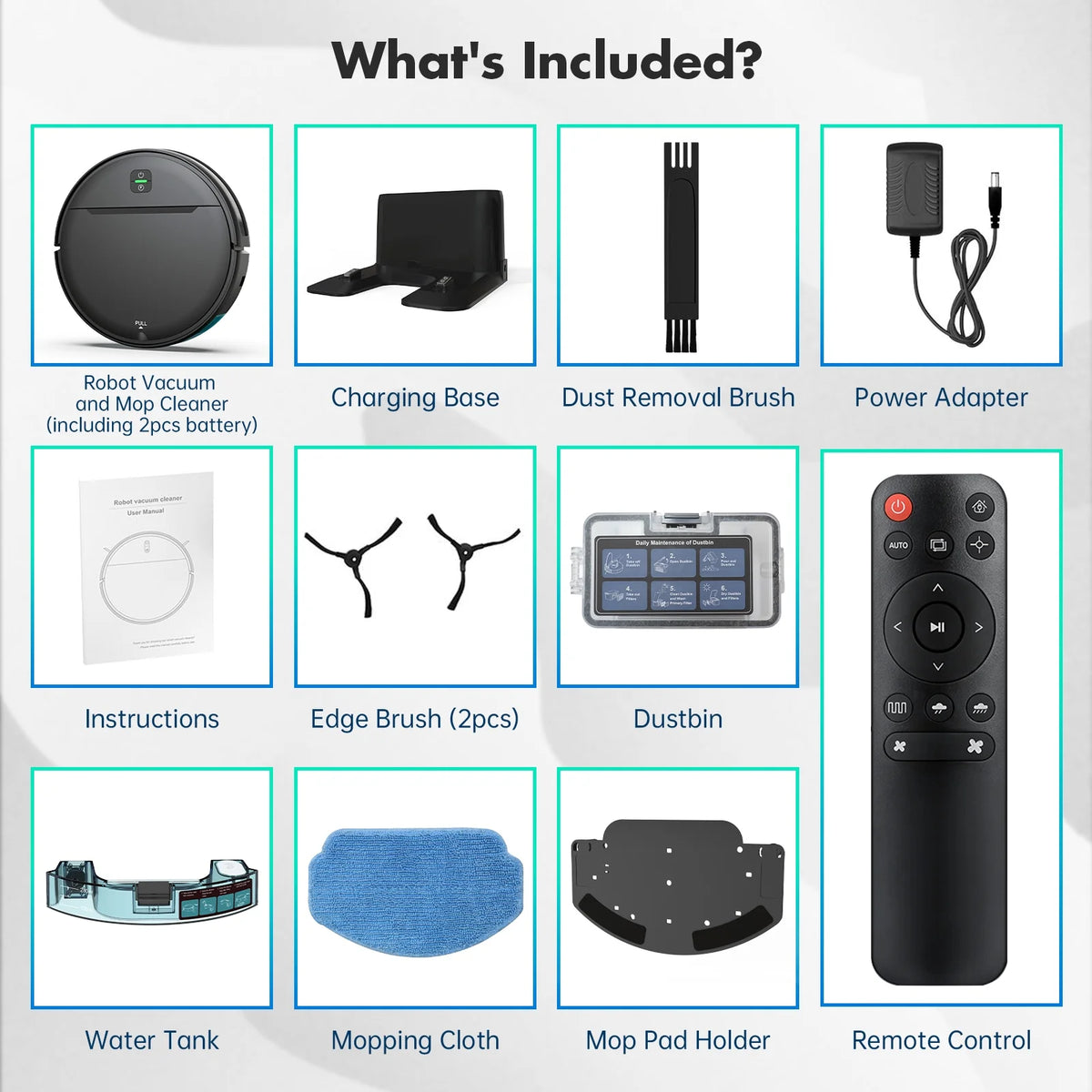 OMESER Robot Vacuum and Mop Combo, 2 in 1 Robot Vacuum Cleaner with Alexa/WiFi/App Connection