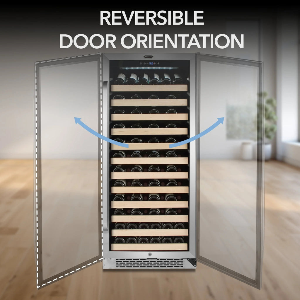 Whynter 24 inch Wine Cooler Refrigerator, 54 Bottle Wine Fridge with Stainless Steel Glass Door