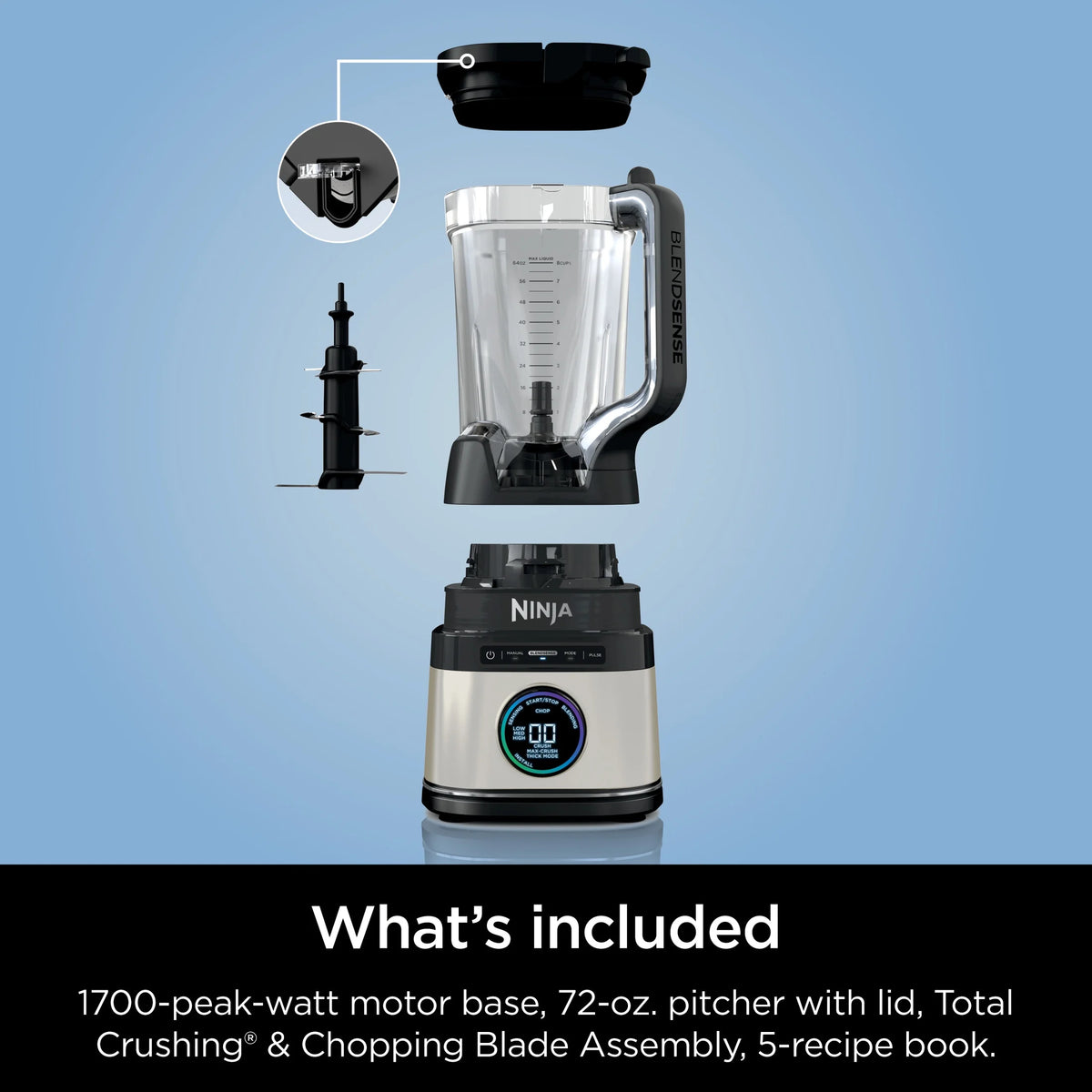 Ninja Detect Power Blender with BlendSense Technology, 72 Oz. Pitcher