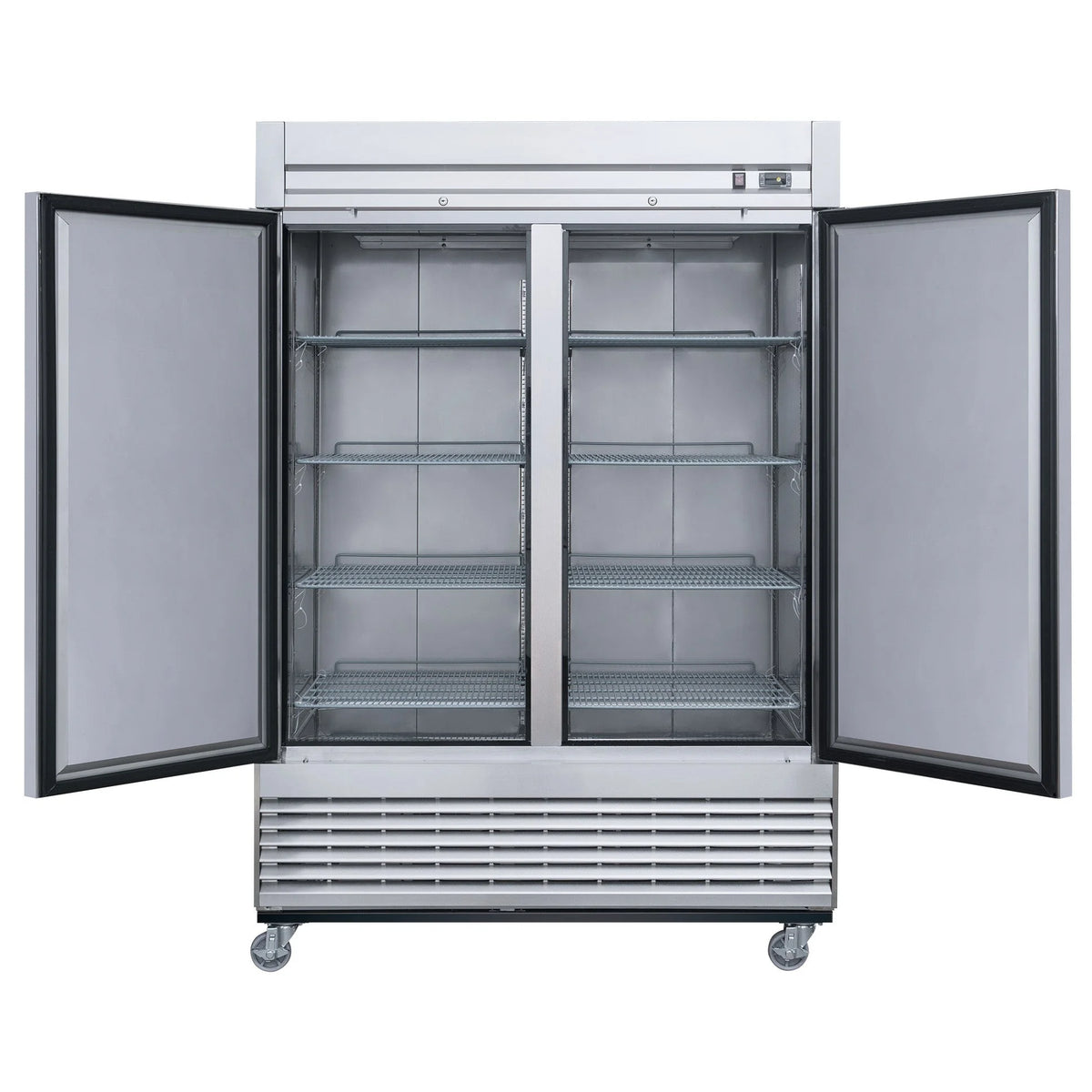 55 in. Two Door Reach-in Commercial Freezer 41 Cu.Ft. Solid Door Freezer, NSF