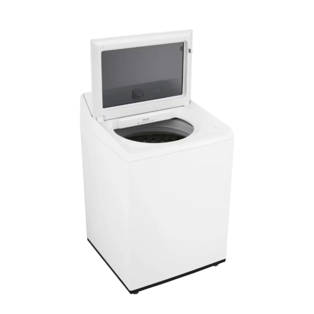 LG 27 Inch Smart Top Load Washer with 5.0 cu ft Capacity, Smart Pairing,Powerful Jet Spray, and Electronic Controls in White WT8200CW