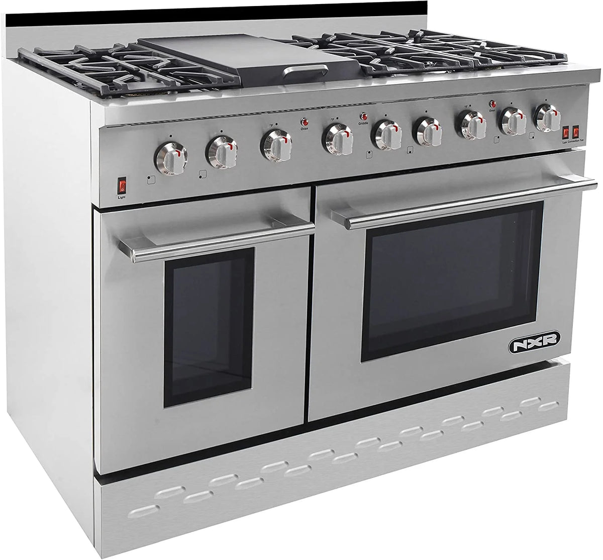 NXR 48" Stainless Steel Propane Gas Range with 7.2 cu. ft. Convection Oven & Under Cabinet Hood Bundle SC4811LP RH4801
