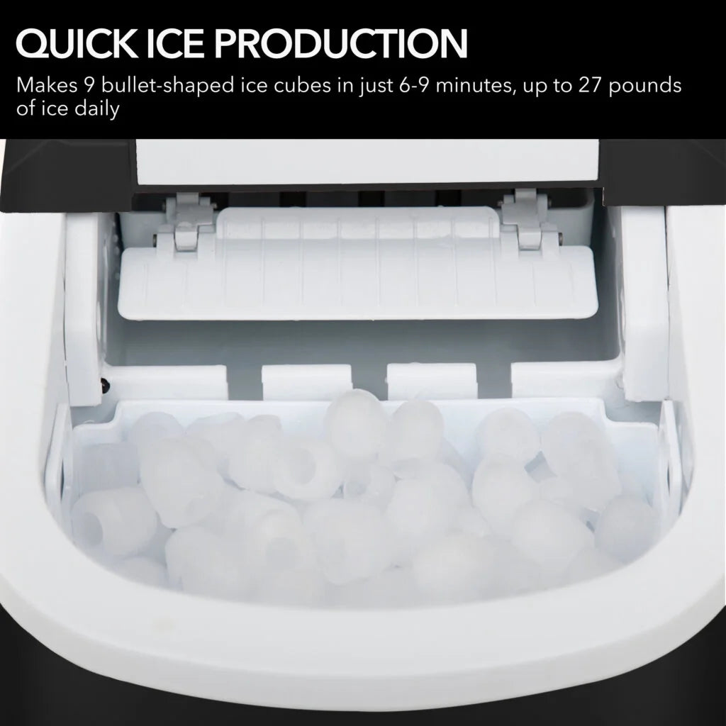 Whynter Compact Portable Ice Maker, 27 lb Capacity, Black