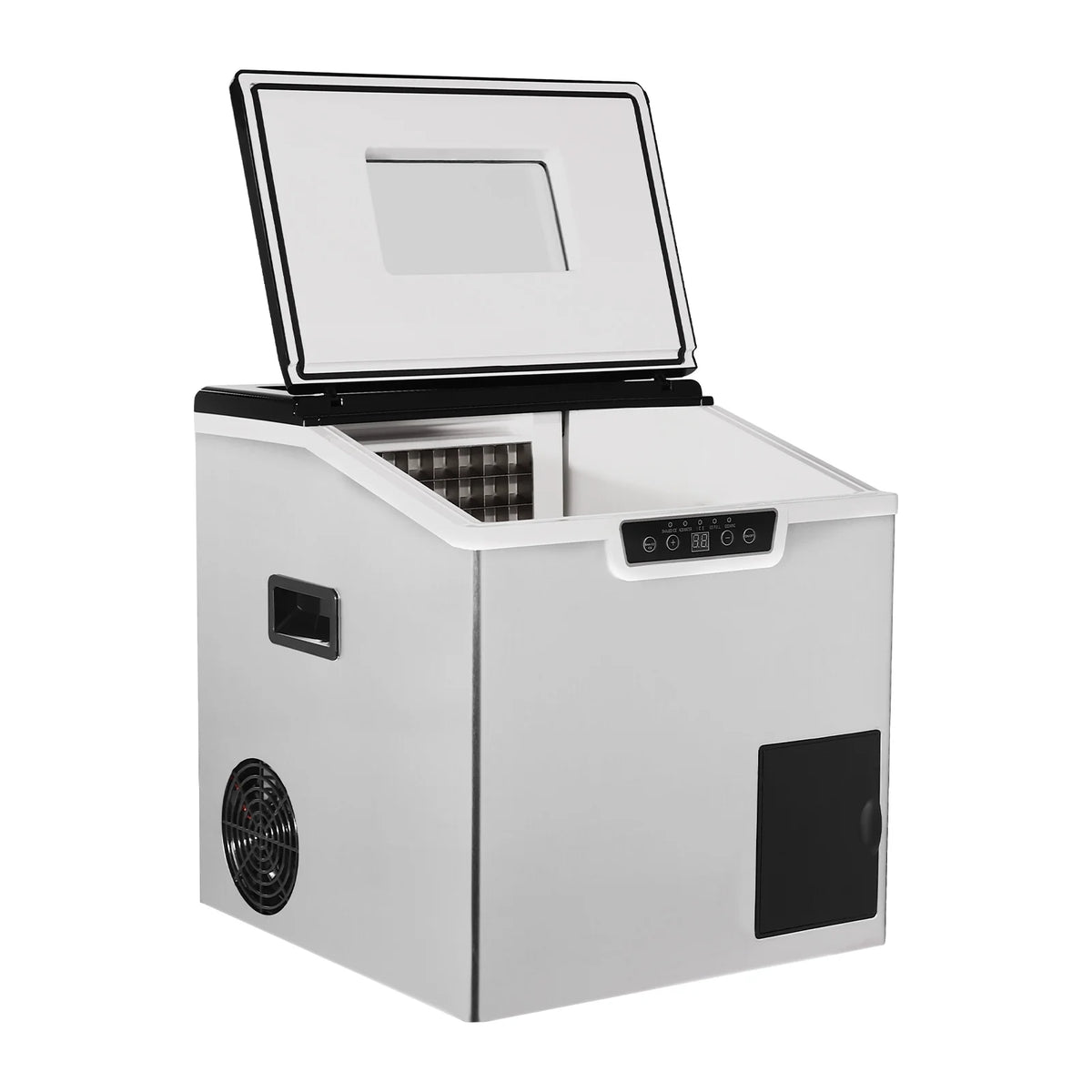 Corded Electric Ice Cube Maker, Tabletop Ice Maker, Crushed Ice and Ice Cube Maker ZBS-20 with LCD Display