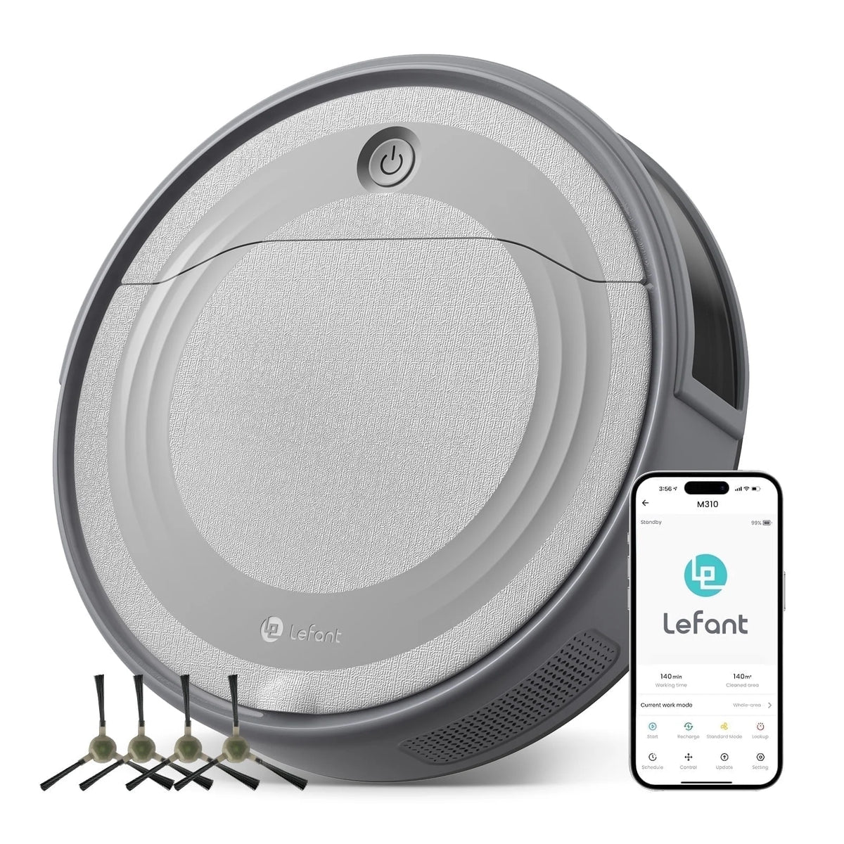 Lefant Robot Vacuum Cleaner with 4500Pa Suction, PSD Obstacle Avoidance, APP/Remote/Voice Control,Ideal for Pet hair, M310