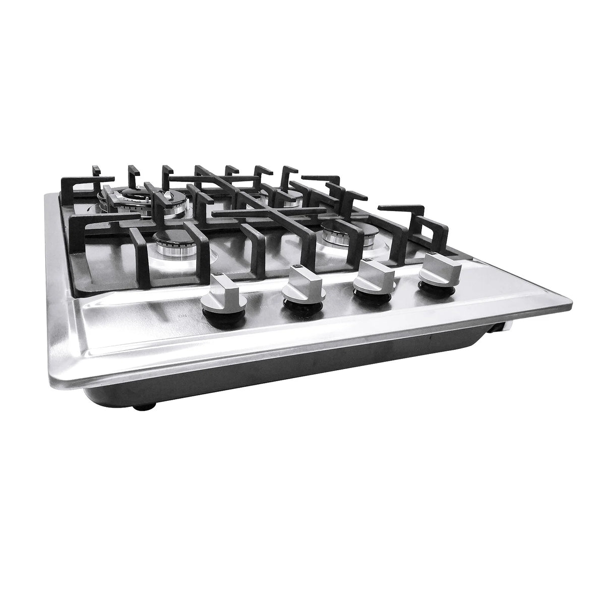 Stainless Steel 4-Burner Gas Stove, 3.0KW+1.75KW+1.0KW, Built-In Cooktop with Rotary Switch for Homes, Restaurants