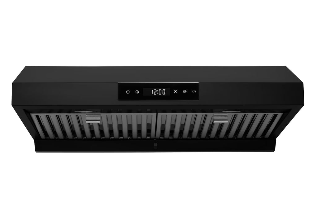 Hauslane | Chef Series PS18 30" Under Cabinet Range Hood, Matte White | 120V, Pro Performance, Touch Screen, LED Lamps, 3-Way Venting, Baffle Filters