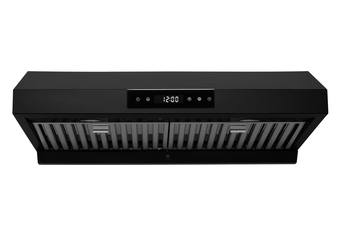 Hauslane | Chef Series PS18 30" Under Cabinet Range Hood, Matte White | 120V, Pro Performance, Touch Screen, LED Lamps, 3-Way Venting, Baffle Filters