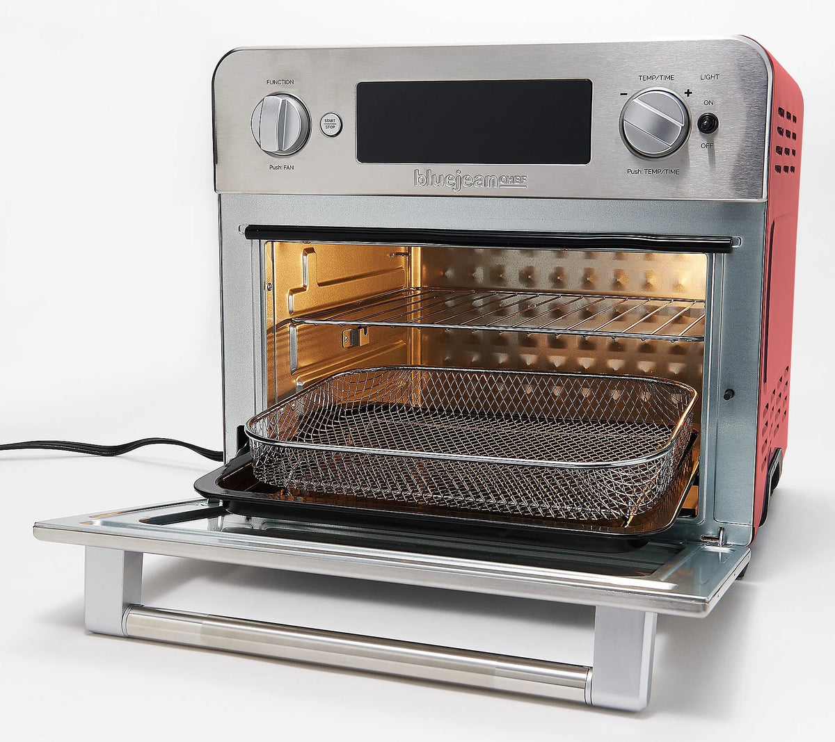 Restored Blue Jean Chef 23L Digital Air Fryer Toaster Oven Stone Blue (Refurbished)