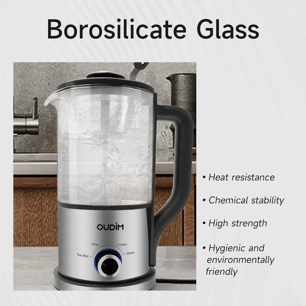 Drip Electric Coffee Maker, Electric Kettle, Watering Extracts, 600 , 1.2L, BPA-free, Tea Free Kettle Coffee Press, Glass and Stainless Steel, Coffee Maker, Tea Kettle