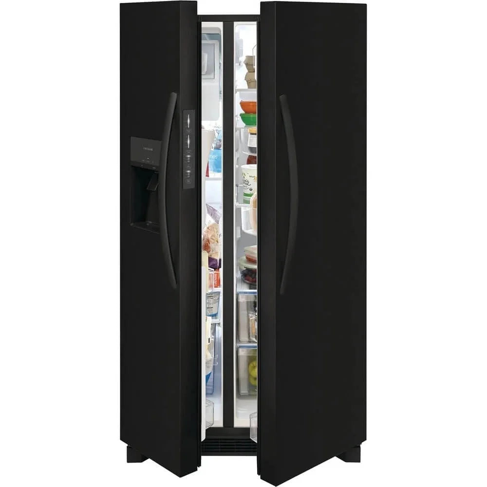 Frigidaire FRSS2623AB 256 Cu Ft 2 Doors Automatic Defrost Side-by-Side Refrigerator Black