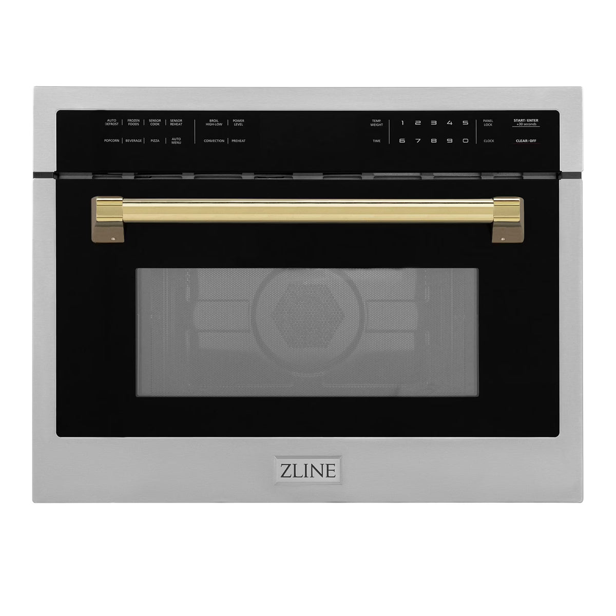 ZLINE Autograph Edition 24" 1.6 cu ft. Built-in Convection Microwave Oven in Stainless Steel and Matte Black Accents
