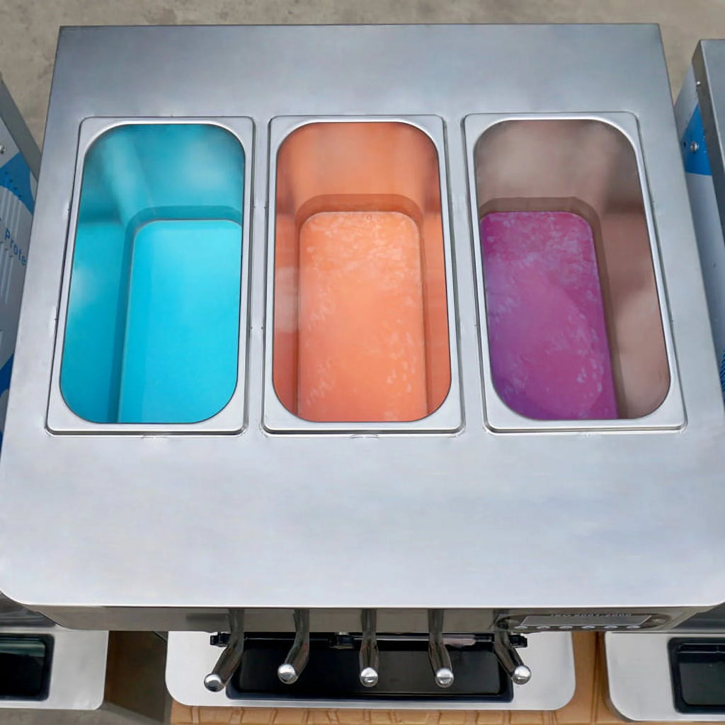 Kolice Commercial ETL 5 Flavors Soft Serve Ice Cream Machine,gelato soft ice cream maker -5 Different Discharge Nozzles,Upper Tanks Refrigerated