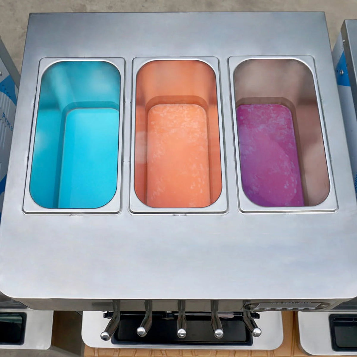 Kolice Commercial ETL 5 Flavors Soft Serve Ice Cream Machine,gelato soft ice cream maker -5 Different Discharge Nozzles,Upper Tanks Refrigerated