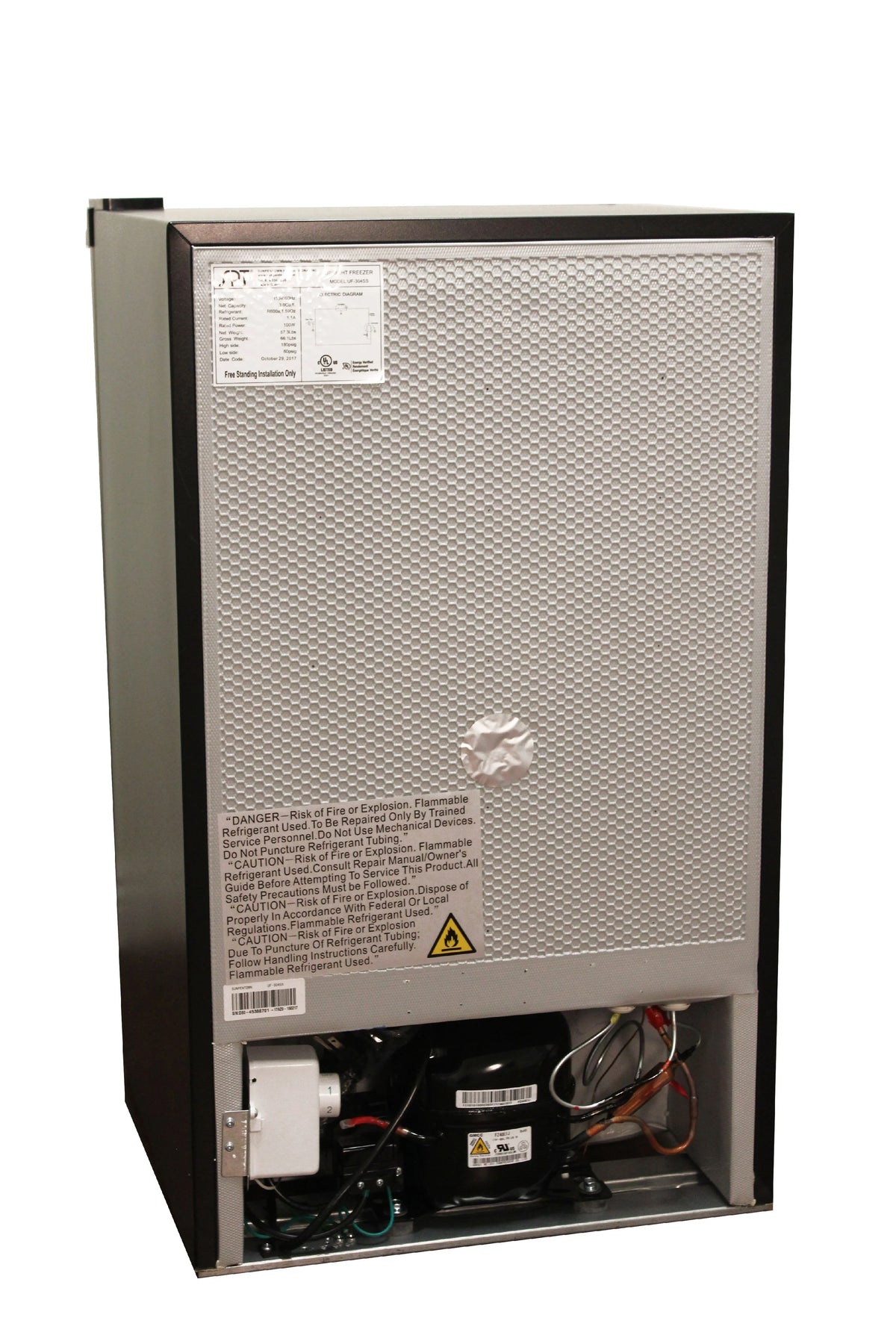 Sunpentown 3.0 Cu ft Upright Freezer with Energy Star, Stainless Steel