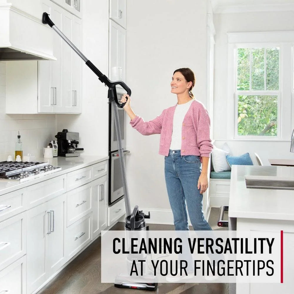 Hoover Bagless Upright Vacuum, WindTunnel Tangle Guard, Powerful, Multi-Surface, with LED, Extension Wand,Turbo, Crevice,& 2-in-1 Upholstery Tool, Lightweight, HEPA Filter, XL Dust Cup, Grey