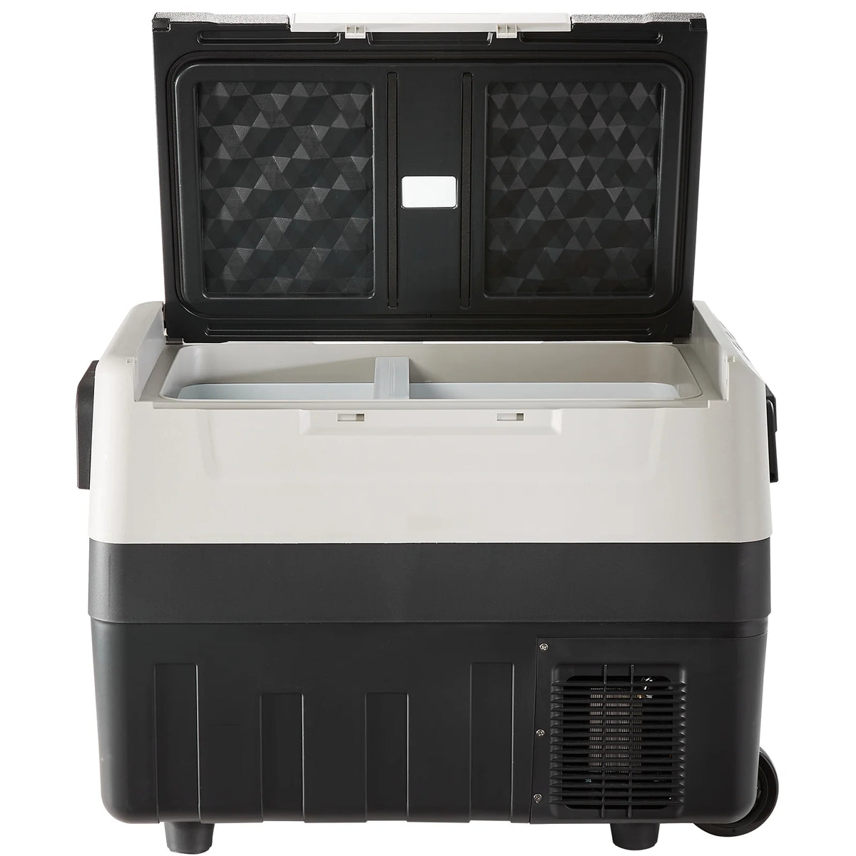 BENTISM Car Refrigerator 58Qt, 12v Portable Freezer with  Dual Zone, 12/24V DC & 110-240V AC Electric Cooler with -4a??-50a?? Cooling Range, for Car Truck Vehicle RV Boat