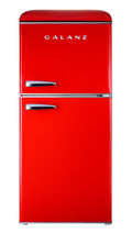 Galanz 4.0 cu ft Retro Two Doors Refrigerator, Red