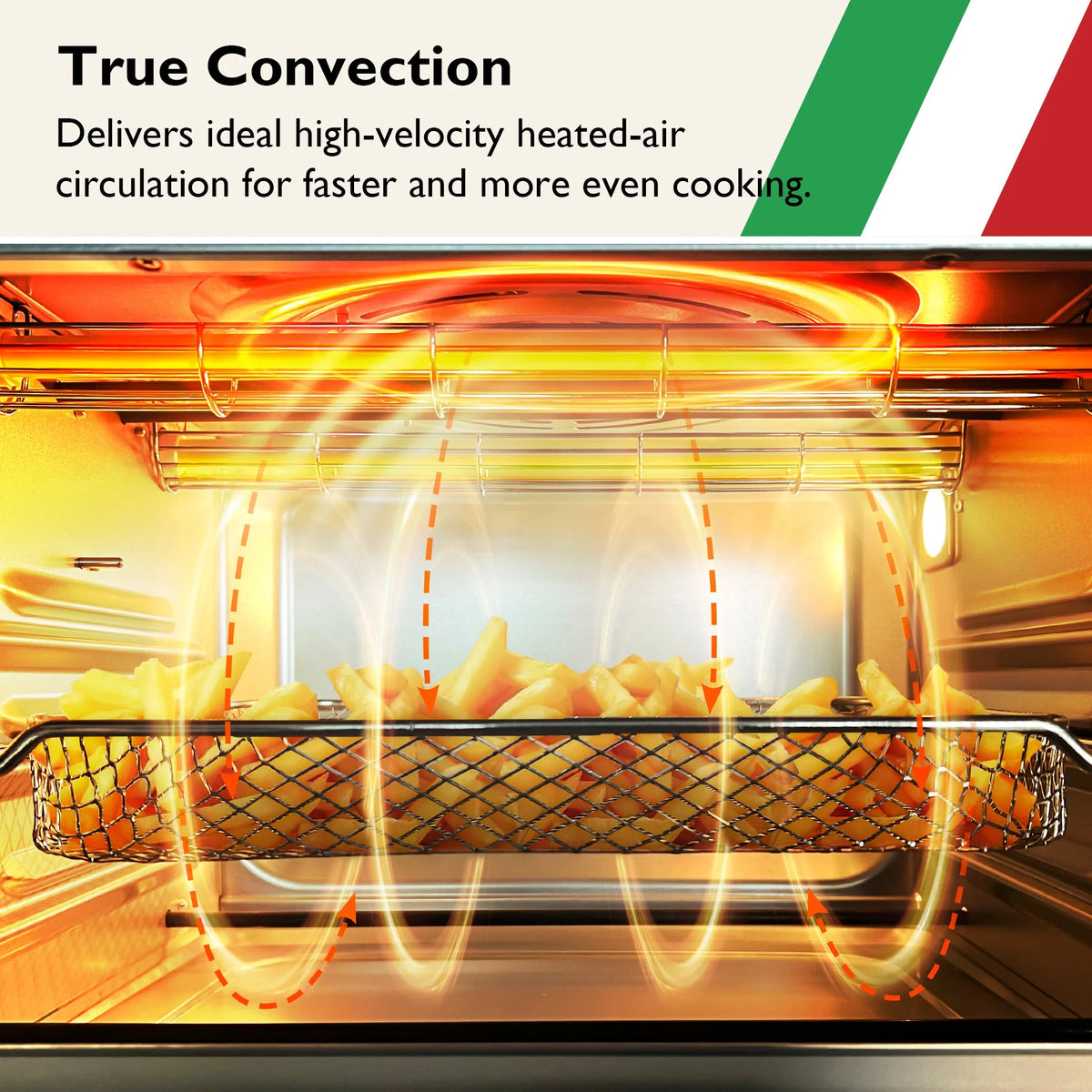 VAL CUCINA 10-IN-1 AIR FRYER TOASTER OVEN -  BRUSHED STAINLESS STEEL