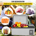 FortuneKey Trading Refrigerator 16 Qt, Portable Mini Car Fridge w/ -4�H-68�H Cooling Range 110-240V AC Electric Compressor Cooler for Truck Vehicle RV Boat Outdoor & Home Use, Grey