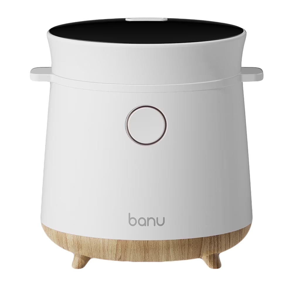 Banu Uniforms in 3-Cup in Multi-Functional Rice Cooker, White, Nonstick Interior